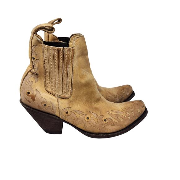 Old Gringo Juno Suede Leather Tan Embroidered Cowgirl Boots Western Size 6.5 B - Picture 1 of 11